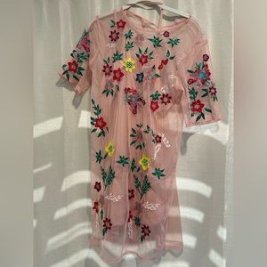 ASOS pink floral dress